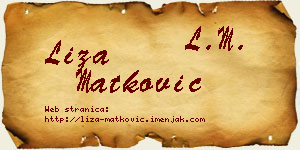 Liza Matković vizit kartica